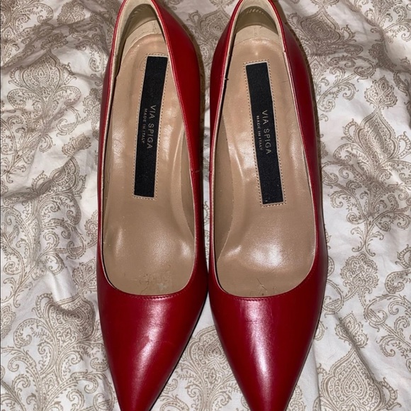 via spiga red pumps